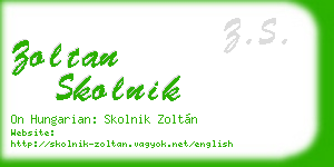 zoltan skolnik business card