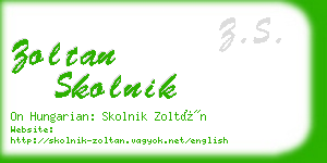 zoltan skolnik business card